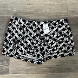 J. Crew Factory City Fit Chino Shorts Black and White  size 10